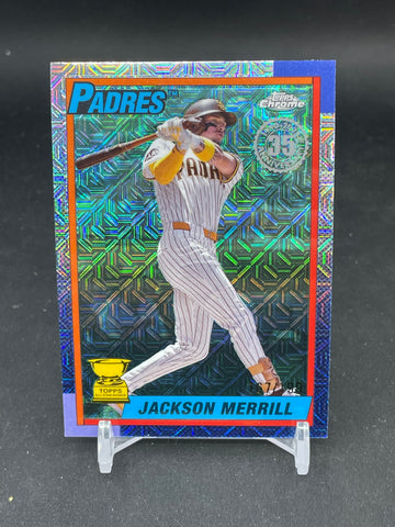 2025 TOPPS SERIES ONE - SILVER PACK - AQUA MOJO - J. MERRILL - #T90C-34 - #'D/199