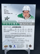 2015 UPPER DECK SP AUTHENTIC - FUTURE WATCH AUTO - M. JANMARK - #272 - #'D/999 - AUTOGRAPH - RC