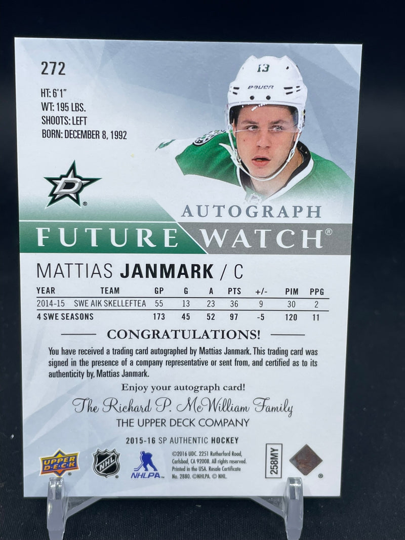 2015 UPPER DECK SP AUTHENTIC - FUTURE WATCH AUTO - M. JANMARK - #272 - #'D/999 - AUTOGRAPH - RC