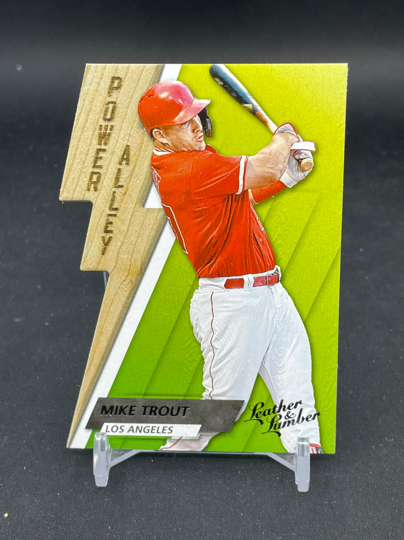 2019 PANINI LEATHER & LUMBER - POWER ALLEY DIE-CUT - M. TROUT -
