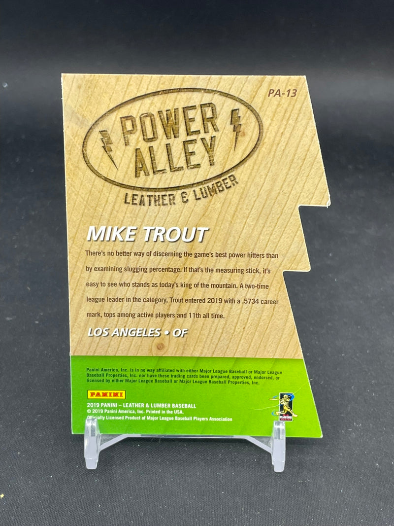 2019 PANINI LEATHER & LUMBER - POWER ALLEY DIE-CUT - M. TROUT -