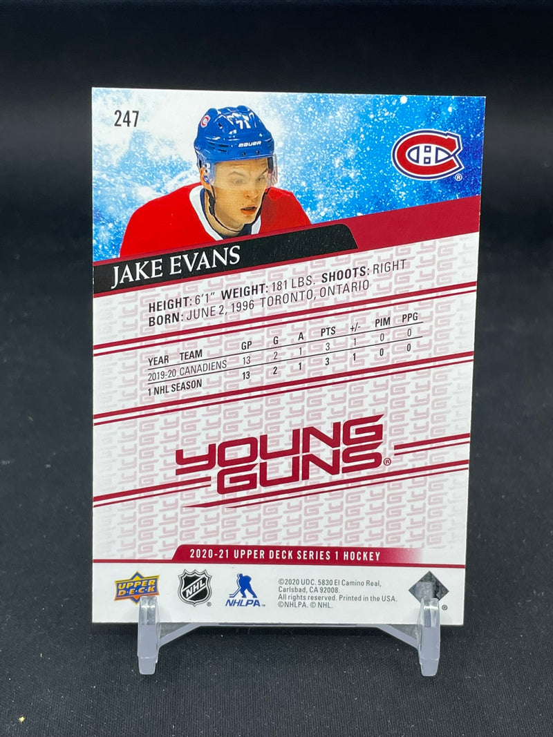 2020 UPPER DECK SERIES ONE - UD EXCLUSIVES - YOUNG GUNS - J. EVANS - #247 - #'D/100 - RC