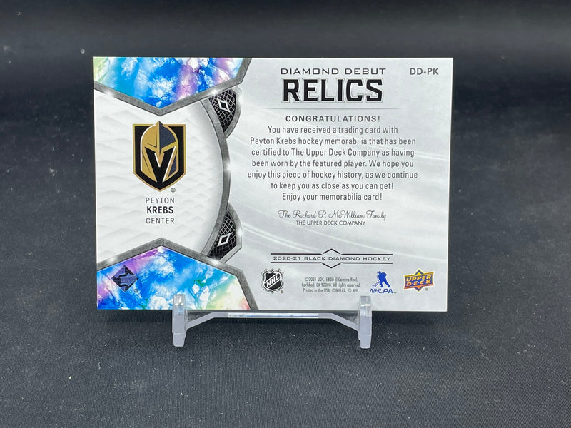 2020 UPPER DECK BLACK DIAMOND - DIAMON DEBUT RELICS - P. KREBS - #DD-PK - #'D/399 - RELIC - RC