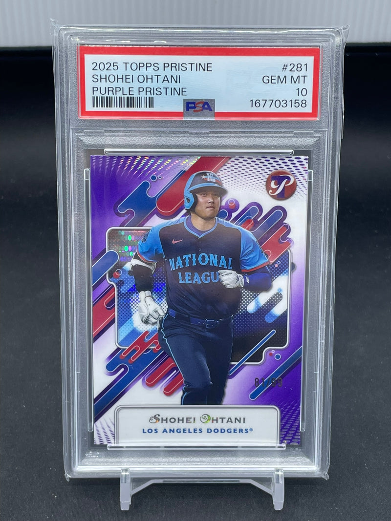 2025 TOPPS PRISTINE - PURPLE PRISTINE - S. OHTANI - #281 - #'D/99 - PSA 10