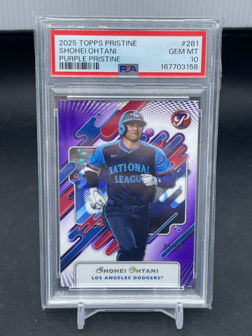 2025 TOPPS PRISTINE - PURPLE PRISTINE - S. OHTANI - #281 - #'D/99 - PSA 10