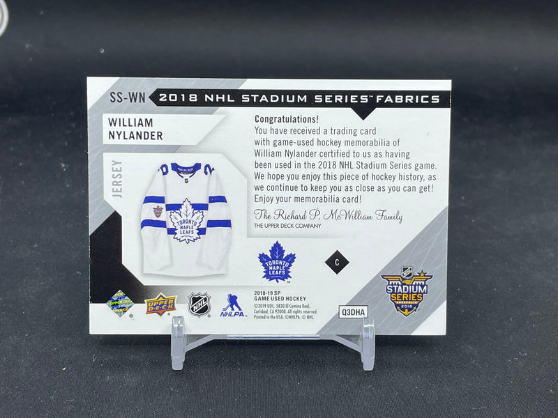 2018 UPPER DECK SP GAME USED - STADIUM SERIES FABRICS - W. NYLANDER -