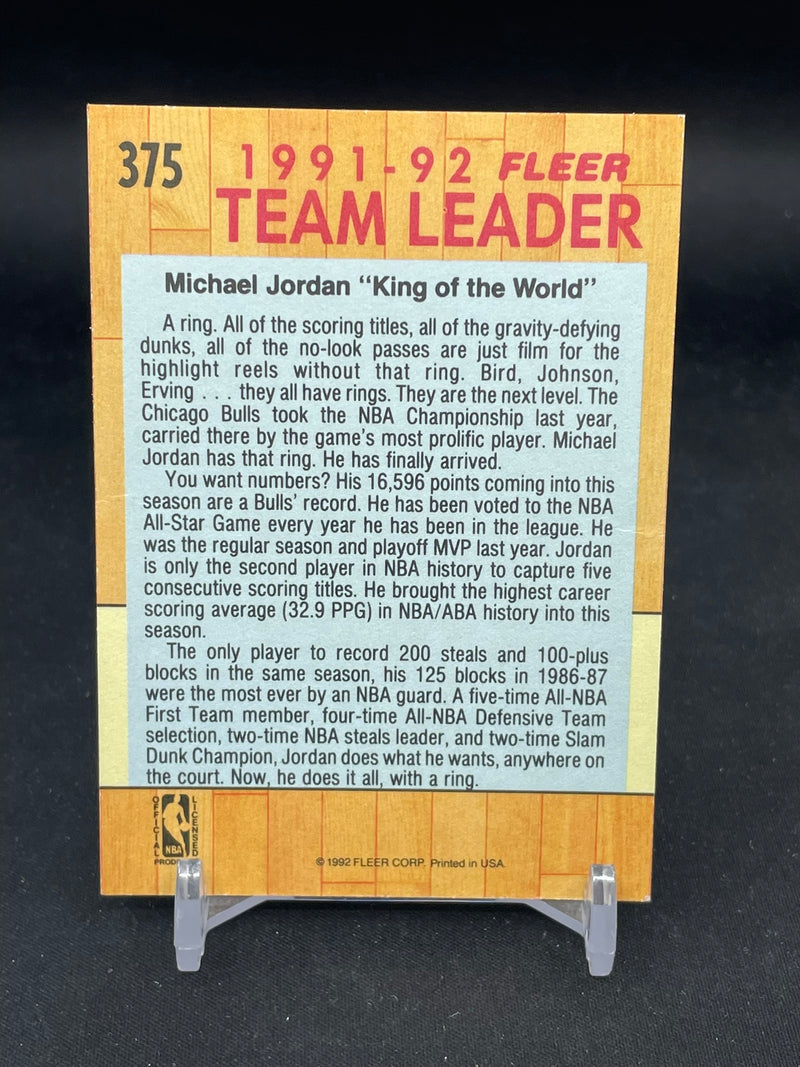 1991 FLEER - TEAM LEADER - M. JORDAN -