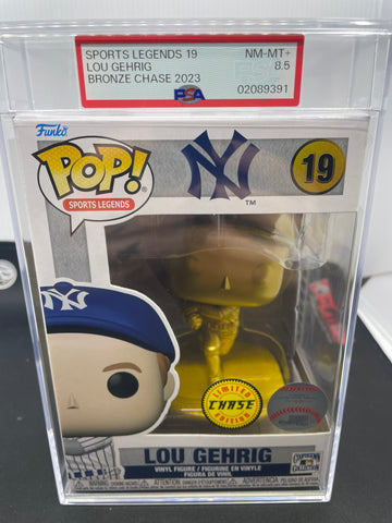 GRADED FUNKO - SPORTS LEGENDS 19 - BRONZE CHASE - LOU GEHRIG - PSA 8.5