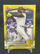 2025 TOPPS BOWMAN - YELLOW - L. DE VRIES - #BP-59 - #'D/75