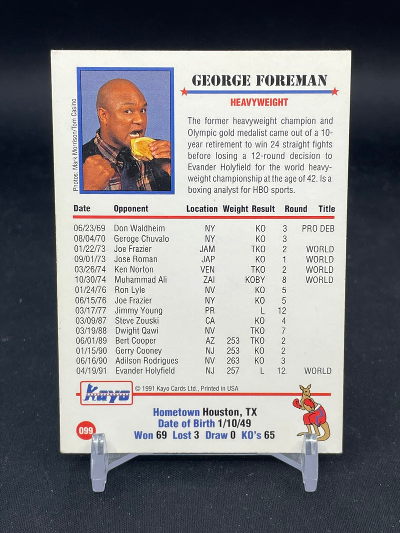 1991 KAYO CARDS - G. FOREMAN -