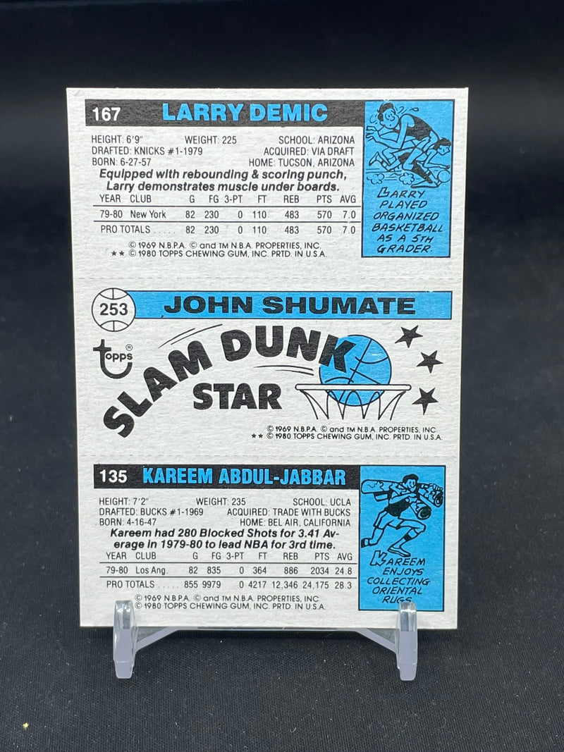 1980 TOPPS - L. DEMIC / J. SHUMATE / K. ABDUL-JABBAR -
