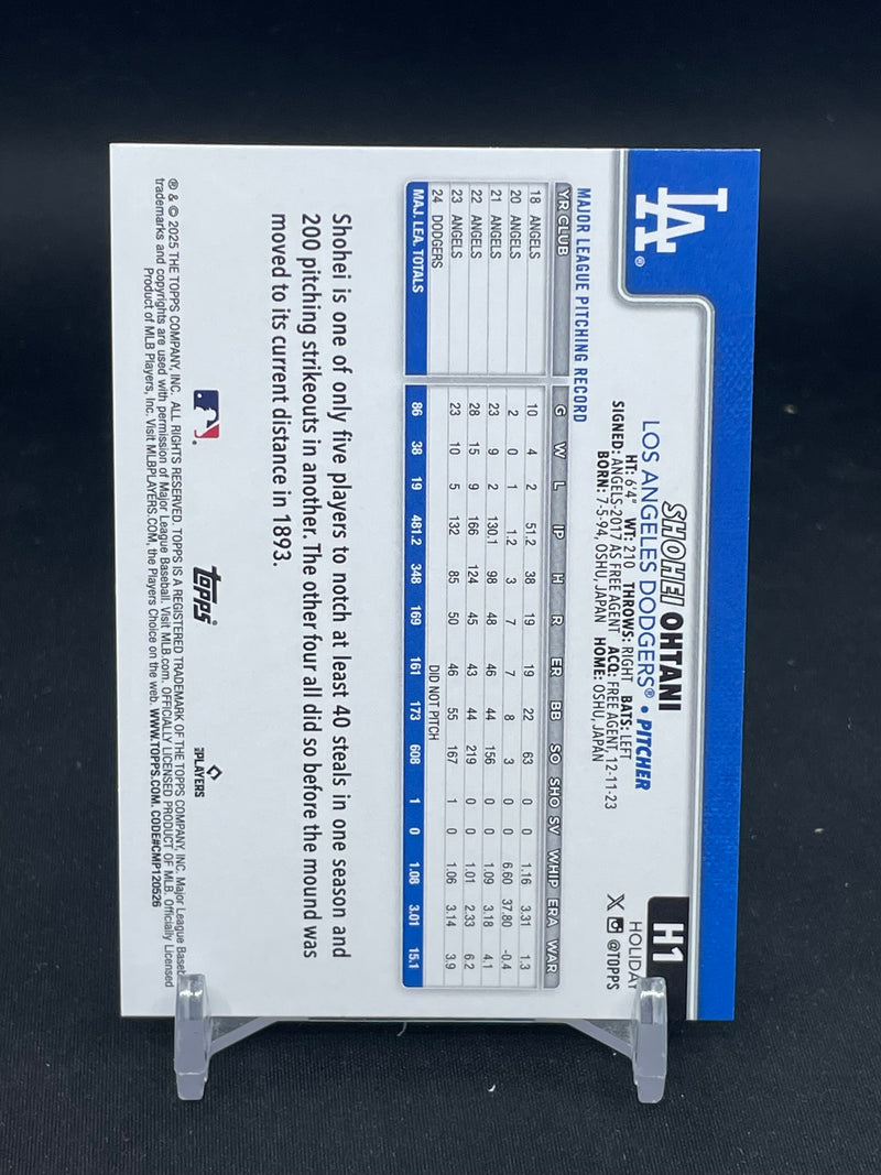 2025 TOPPS HOLIDAY - BLUE HOLIDAY LIGHTS - S. OHTANI -