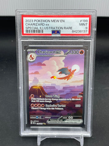 POKEMON - 151 - CHARIZARD EX - SPECIAL ILLUSTRATION RARE - #199 - PSA 9