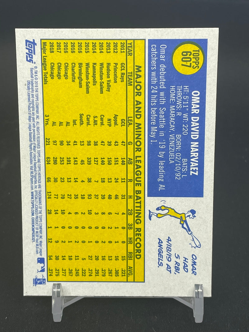 2019 TOPPS HERITAGE - BLACK BORDER - O. NARVAEZ -