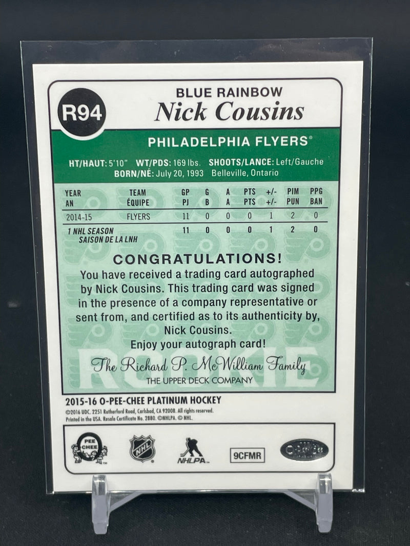 2015 UPPER DECK O-PEE-CHEE PLATINUM - BLUE RAINBOW - RETRO - N. COUSINS -