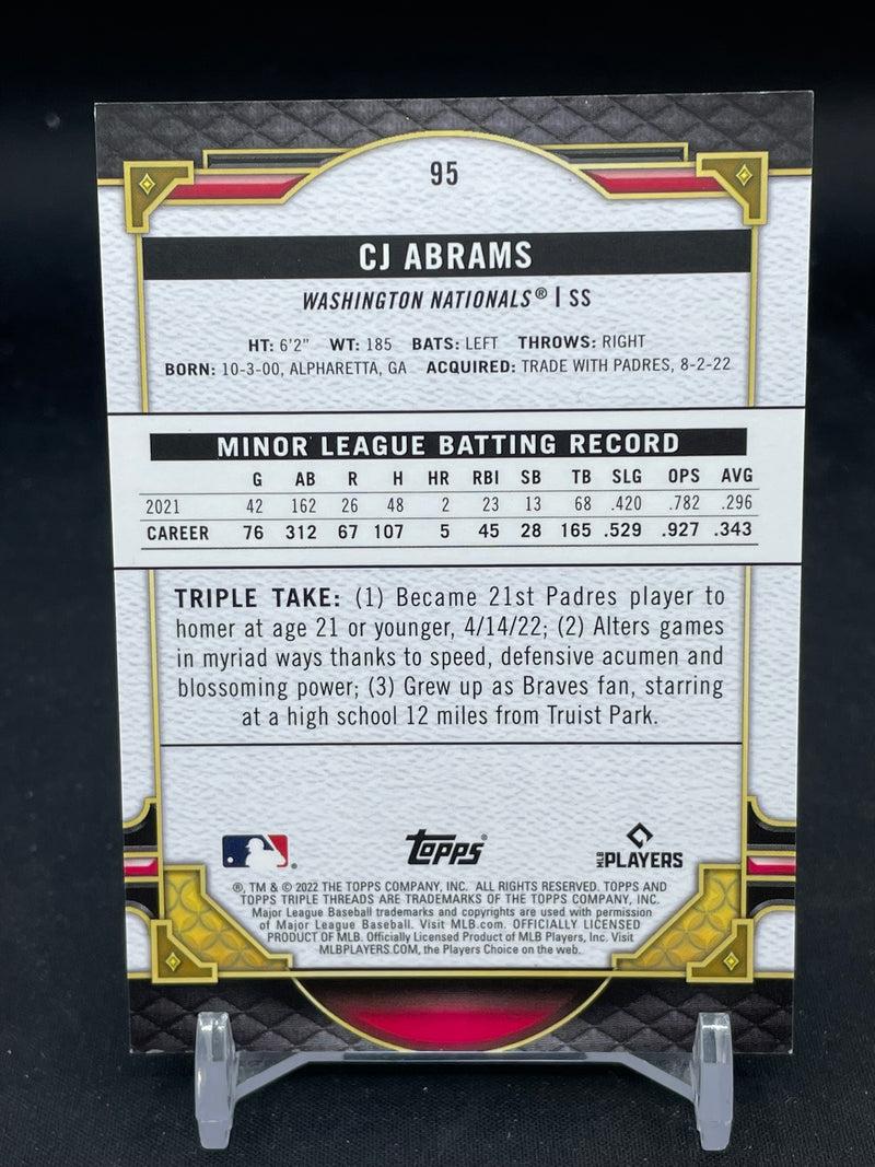 2022 TOPPS TRIPLE THREADS - PURPLE - C. ABRAMS - #95 - #'D/299 - RC