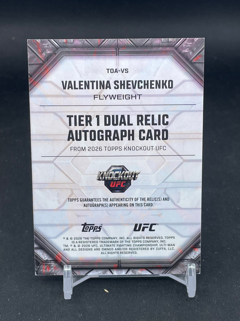 2026 TOPPS KNOCKOUT - TIER 1 - V. SHEVCHENKO - #TOA-VS - #'D/299 - DUAL RELIC - AUTOGRAPH