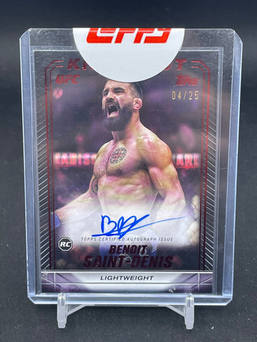 2024 TOPPS KNOCKOUT - RED - B. SAINT-DENIS - #'D/25 - AUTOGRAPH - RC