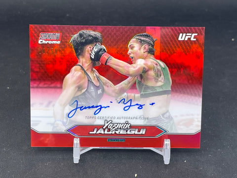 2025 TOPPS STADIUM CLUB CHROME - RED - Y. JAUREGUI - #CAS-YJI - #'D/50 - AUTOGRAPH