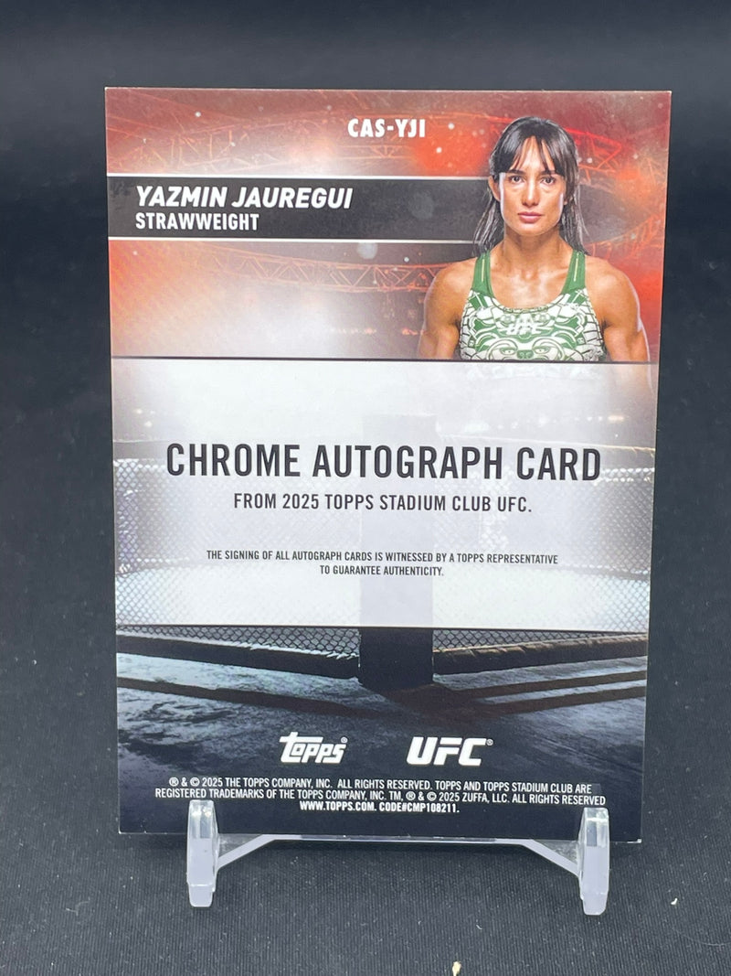 2025 TOPPS STADIUM CLUB CHROME - RED - Y. JAUREGUI - #CAS-YJI - #'D/50 - AUTOGRAPH
