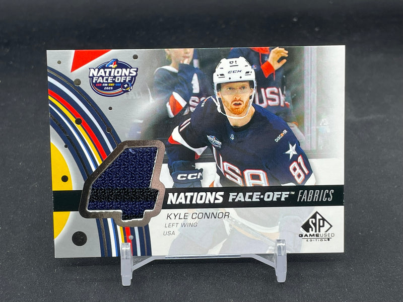 2025 UPPER DECK SP GAME USED - 4 NATIONS FACE-OFF FABRICS - K. CONNOR -