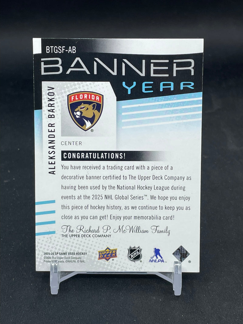 2025 UPPER DECK SP GAME USED - BANNER YEAR - A. BARKOV -