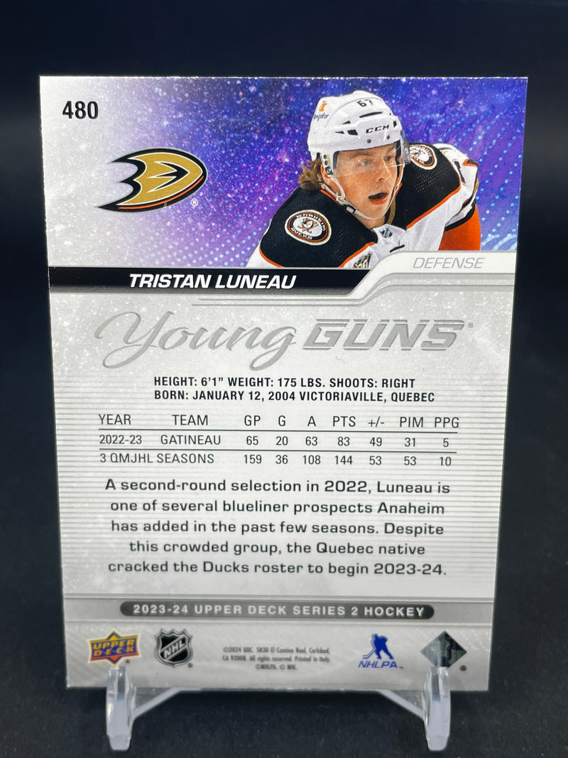2023 UPPER DECK SERIES TWO - OUTBURST - YOUNG GUNS - T. LUNEAU -