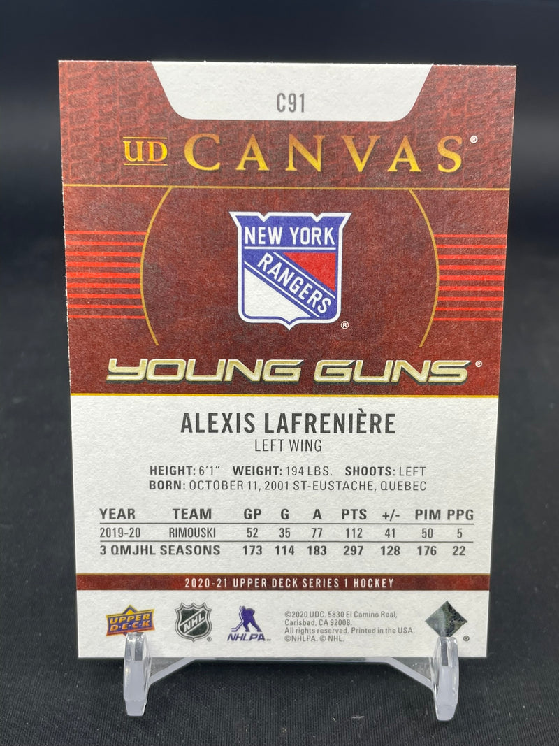 2020 UPPER DECK SERIES ONE - UD CANVAS - YOUNG GUNS - A. LAFRENIERE -