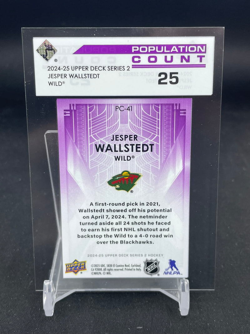 2024 UPPER DECK SERIES TWO - POPULATION COUNT 25 - J. WALLSTEDT - #PC-41 - #'D/25