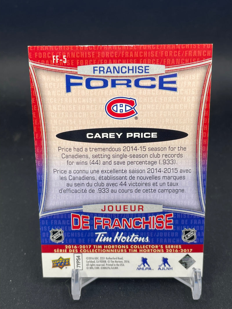 2016 UPPER DECK TIM HORTONS - FRANCHISE FORCE - C. PRICE -