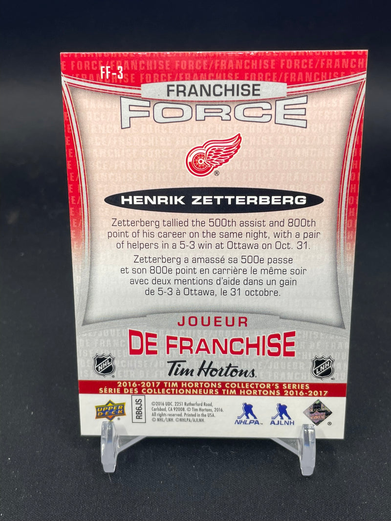 2016 UPPER DECK TIM HORTONS - FRANCHISE FORCE - H. ZETTERVERG -