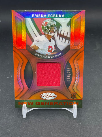 2025 PANINI CERTIFIED - ORANGE - NEW GENERATION - E. EGBUKA - #NGJ-EEA - #'D/249 - RELIC - RC