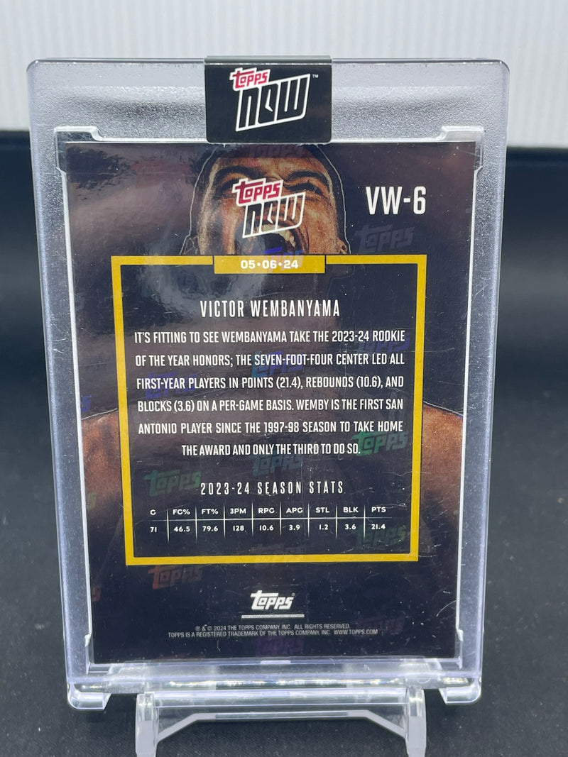 2023 TOPPS NOW - ROOKIE OF THE YEAR - V. WEBANYAMA -