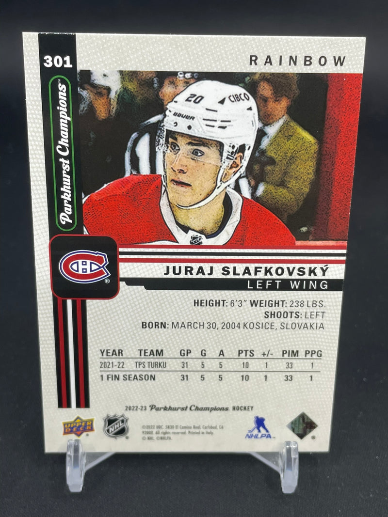 2022 UPPER DECK PARKHURST CHAMPIONS - RAINBOW ROOKIE - J. SLAFKOVSKY -