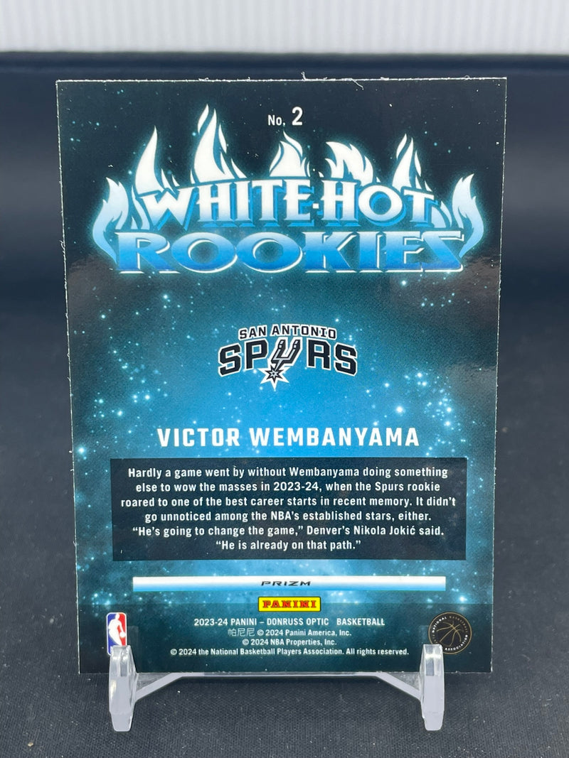 2023 PANINI DONRUSS OPTIC - PRIZM - WHITE HOT ROOKIES - V. WEMBANYAMA -