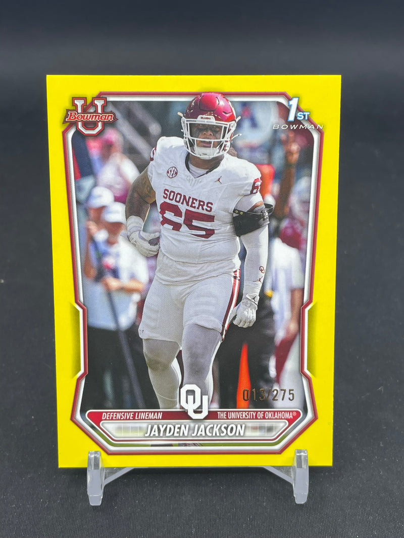 2026 TOPPS BOWMAN UNIVERSITY - YELLOW - 1ST BOWMAN - J. JACKSON - #BPP-120 - #'D/275