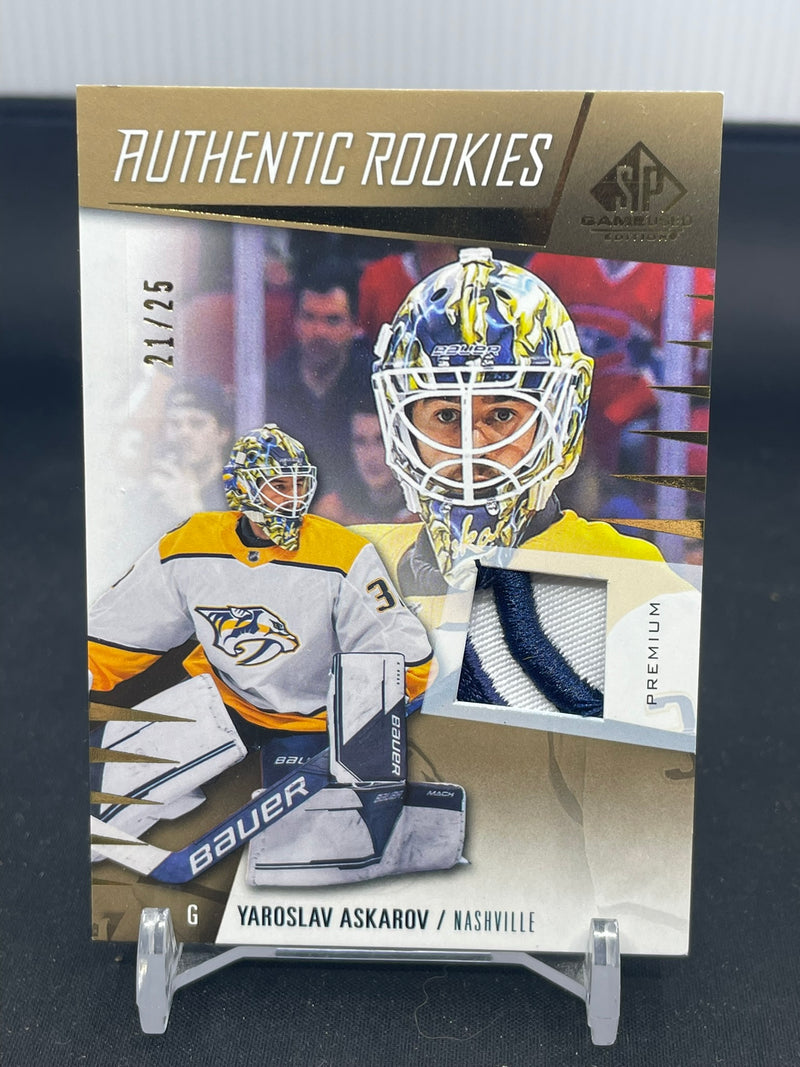 2023 UPPER DECK SP GAME USED - GOLD - AUTHENTIC ROOKIES - V. ASKAROV - #224 - #'D/25 - RELIC