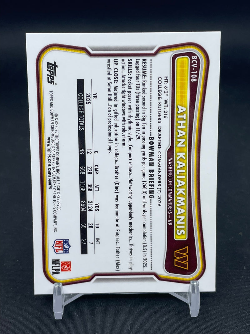 2026 TOPPS BOWMAN CHROME - MOJO REFRACTOR - A. KALIAKMANIS -