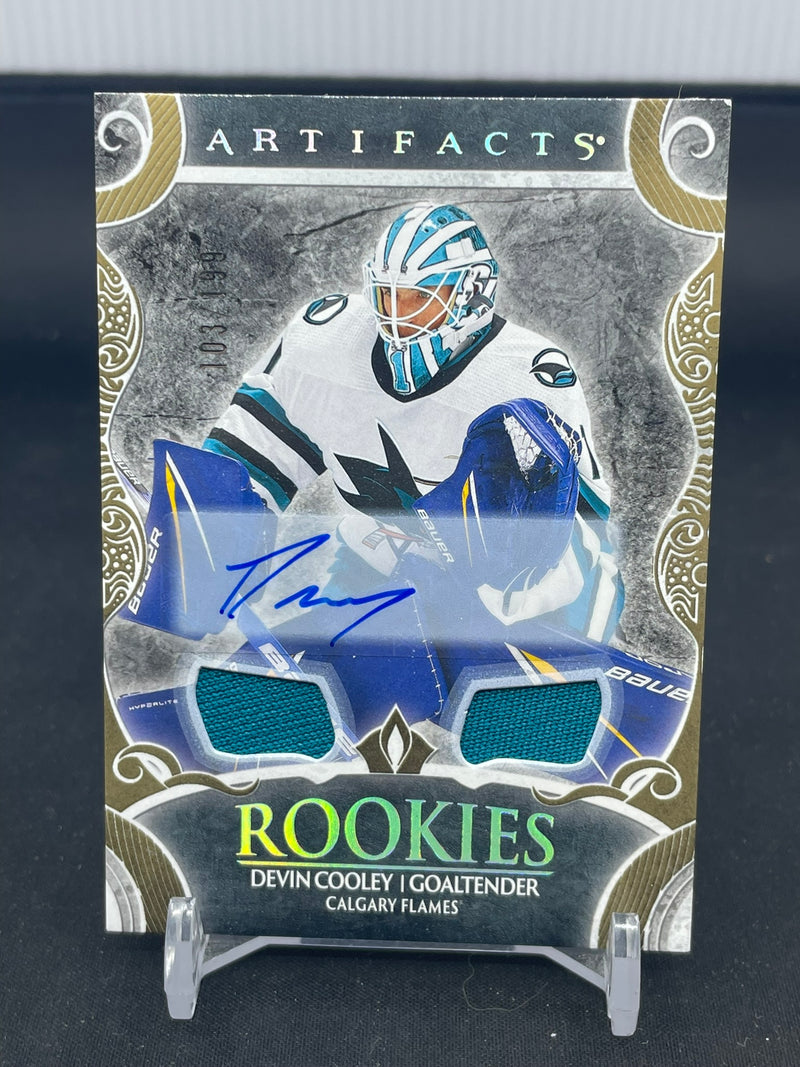 2024 UPPER DECK ARTIFACTS - ROOKIE GOLD AUTO MATERIALS - D. COOLEY - #186 - #'D/199 - DUAL RELIC - AUTOGRAPH - RC