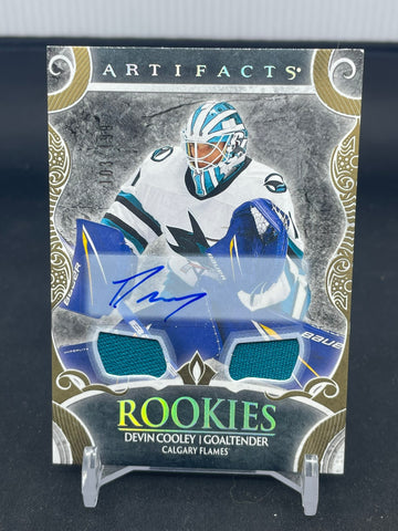 2024 UPPER DECK ARTIFACTS - ROOKIE GOLD AUTO MATERIALS - D. COOLEY - #186 - #'D/199 - DUAL RELIC - AUTOGRAPH - RC