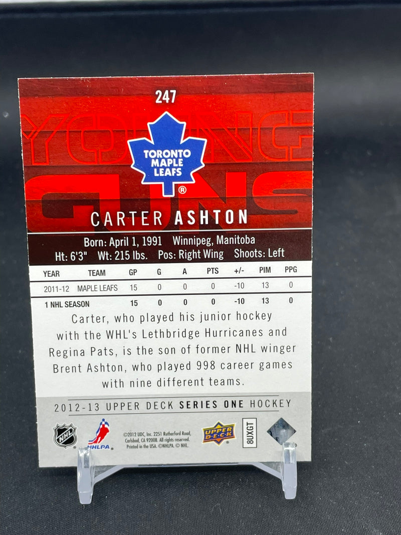 2012 UPPER DECK SERIES ONE - YOUNG GUNS - C. ASHTON -