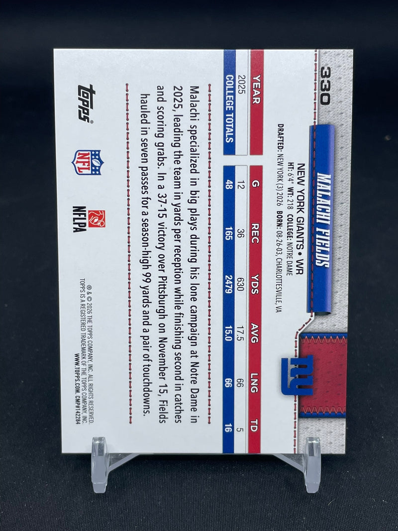 2026 TOPPS - FOILBOARD - M. FIELDS -