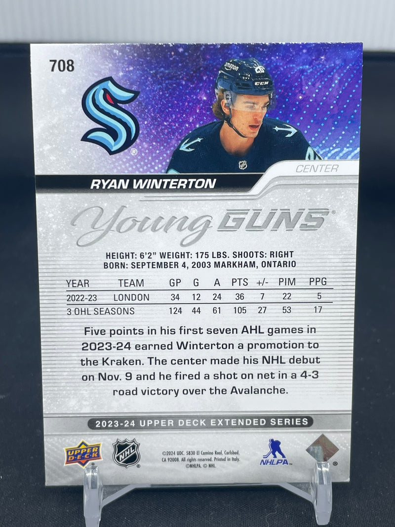 2023 UPPER DECK EXTENDED SERIES - SILVER OUTBURST - YOUNG GUNS - R. WINTERTON -