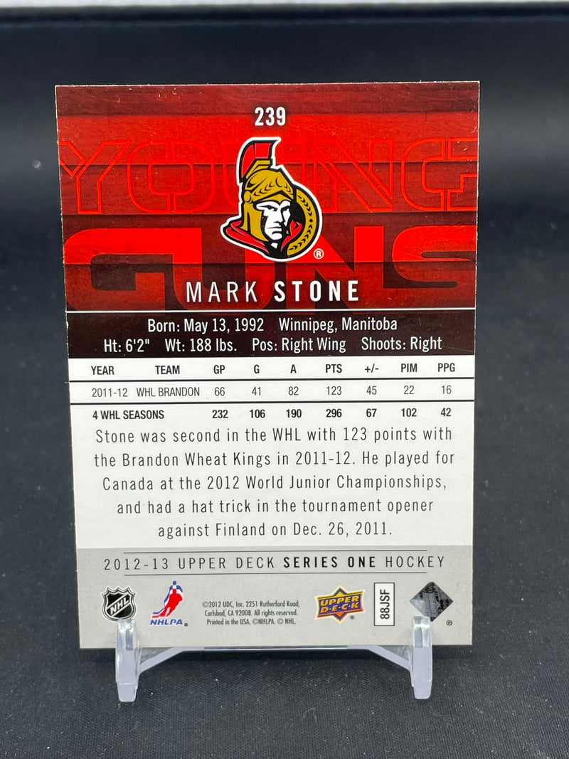 2012 UPPER DECK SERIES ONE - YOUNG GUNS - M. STONE - 239 - RC