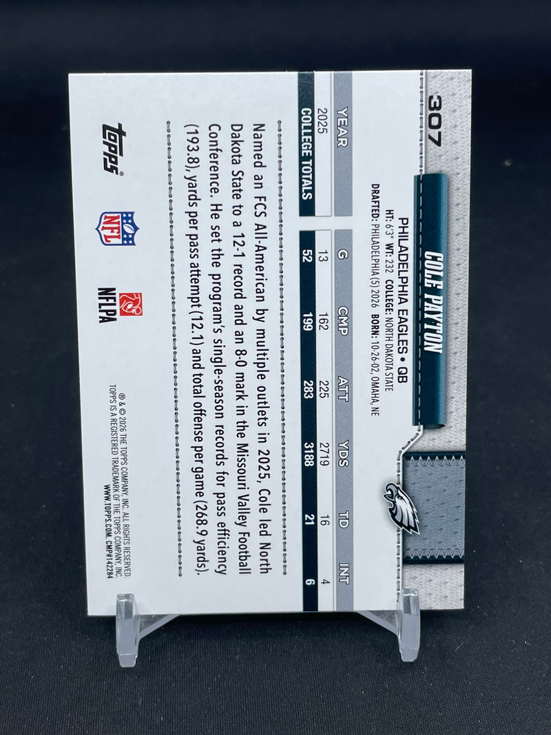 2026 TOPPS  - RAINBOW FOIL - C. PAYTON -