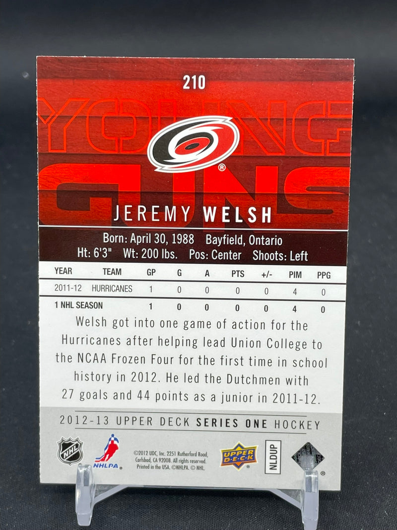 2012 UPPER DECK SERIES ONE - YOUNG GUNS - J. WELSH -