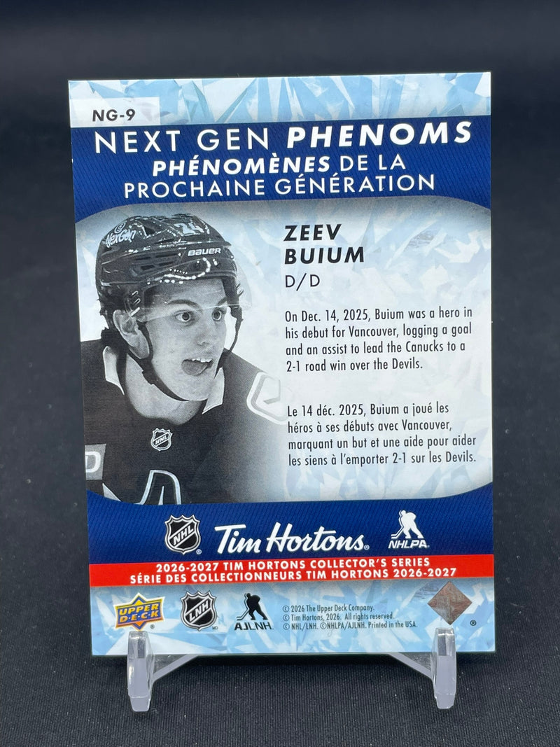 2026 UPPER DECK TIM HORTONS - NEXT GEN PHENOMS - Z. BUIUM -