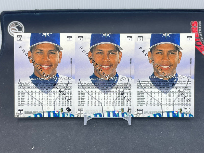 1997 FLEER FLAIR SHAOWCASE - PROMOTIONAL UNCUT SAMPLE - A. RODRIGUEZ -