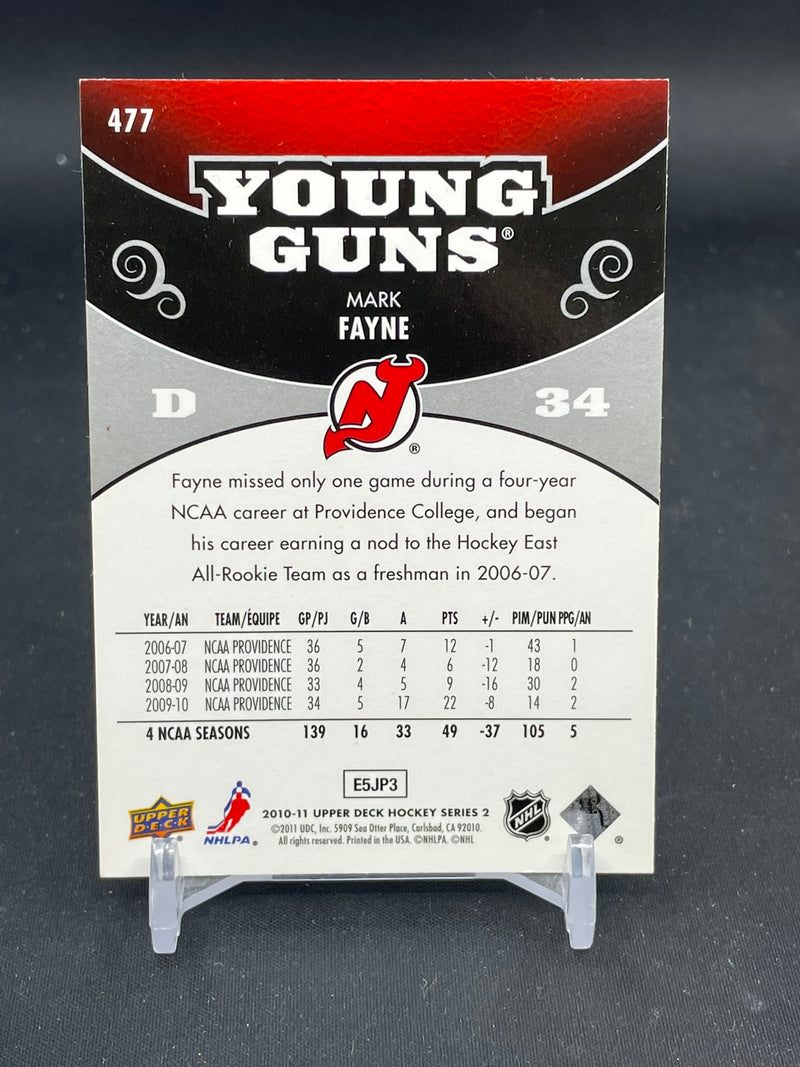 2010 UPPER DECK SERIES TWO - YOUNG GUNS - M. FAYNE -