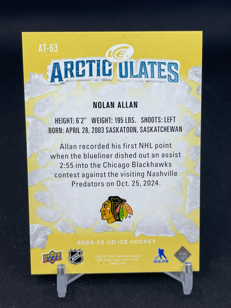 2024 UPPER DECK ICE - GOLD - ROOKIE ARCTIC ULATES - N. ALLAN - #AT-63 - #'D/25 - RC